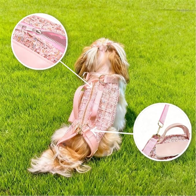 Dog Lift Harness Backpack for Small Dogs, Adjustable Straps Dog Sling Carrier for Hiking, Travel, Outdoor ā White Large