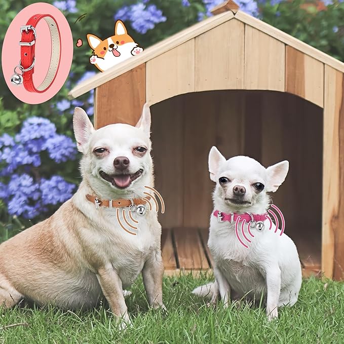 S Dog Collar for Small Dogs Adjustable Dog Collars Cat Collar for Small Medium Large Dogs 3/8 inch Width (HotPink, S)