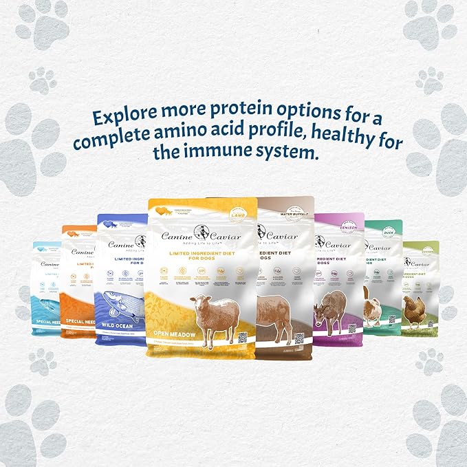 Canine Caviar - Special Needs: Trout & Whole Ground Oats, Alkaline Dry Dog Food, Limited Ingredients, Gluten-Free, Based on Science & Research, Veterinary Alternative Diet (11 Pound Bag)