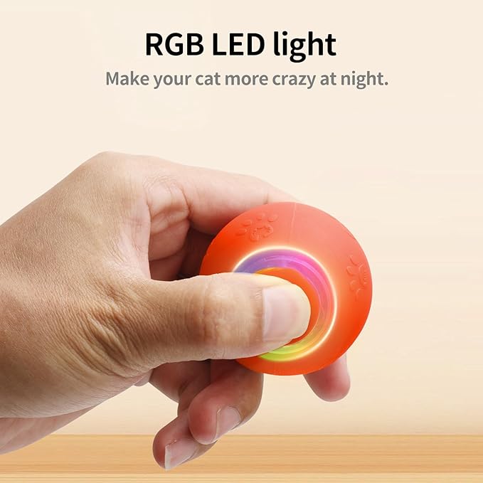 Interactive Cat Toys for Indoor Cats-Fast Rolling on Carpet,Automatic Cat/Kitten Toys for Bored Indoor Cats,Motion Activated