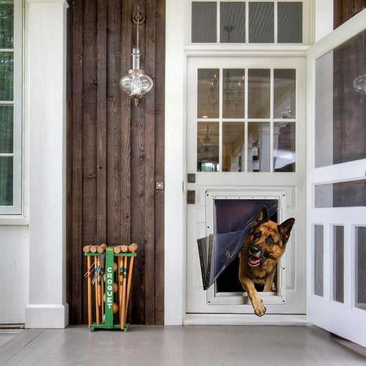 Ideal Pet Products Designer Series Ruff-Weather Pet Door with Telescoping Frame, Super Large, 15" x 23.5" Flap Size