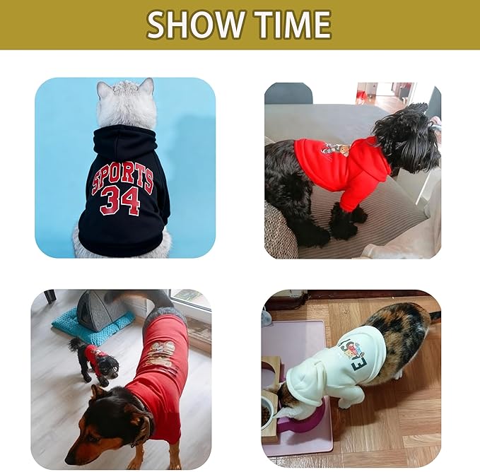 Custom Dog Hoodie, Personalized Sweatshirt with Photo Text Name Logo, Customized Hooded Sweater for Small Medium Large Dogs & Cats (Purple, Small)