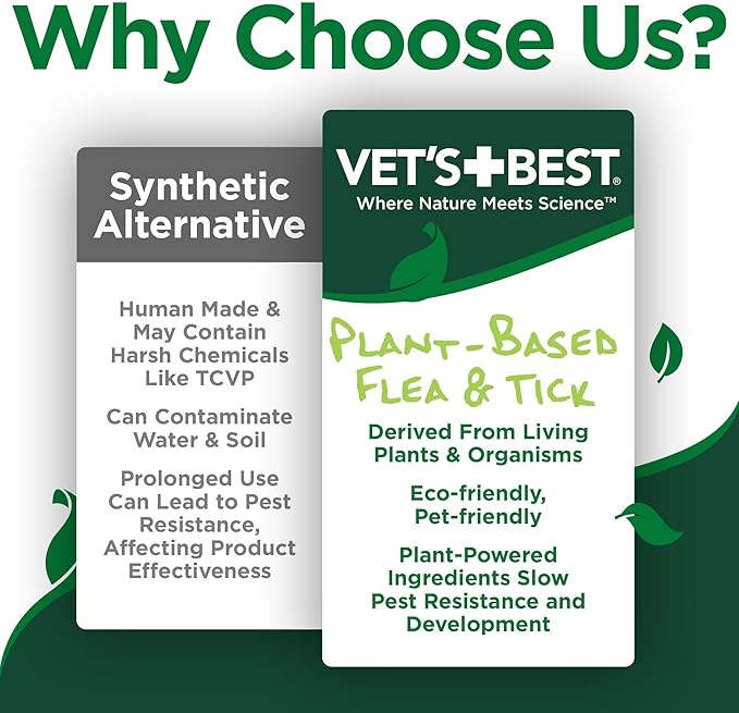 Vet's Best Natural Cat Flea & Tick Home Spray – Plant-Based Cotton Spice Mist for Cats – Indoor Flea Control with Natural Oils – Gentle Scented Spray for Home Use – Made in USA, 32 oz, 2-Pack