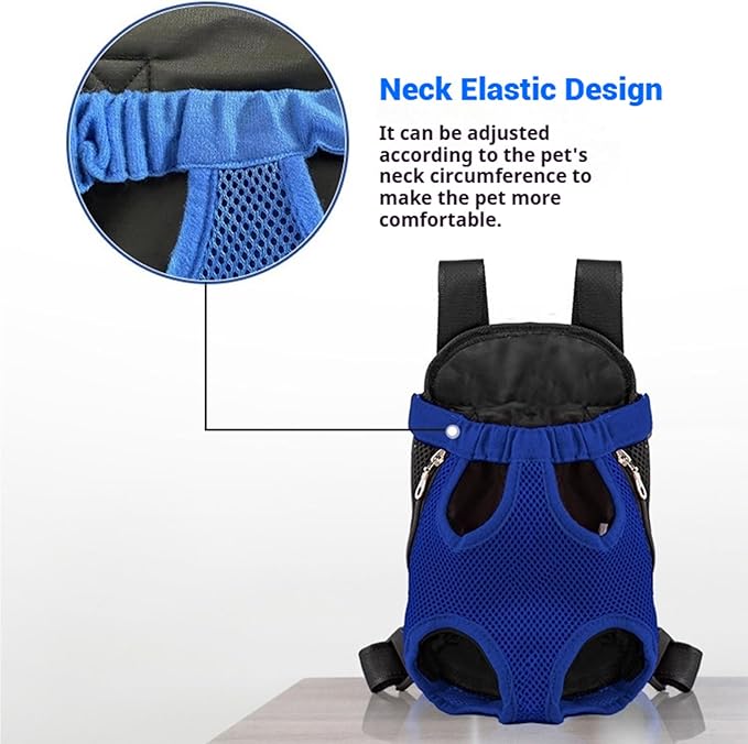 Portable Pet Carrier Backpack, Adjustable Pet Front Cat Dog Carrier Backpack Travel Bag for Small Medium Dogs Cats Puppies, Cat Backpack Carrier for Hiking Cycling (A, L)