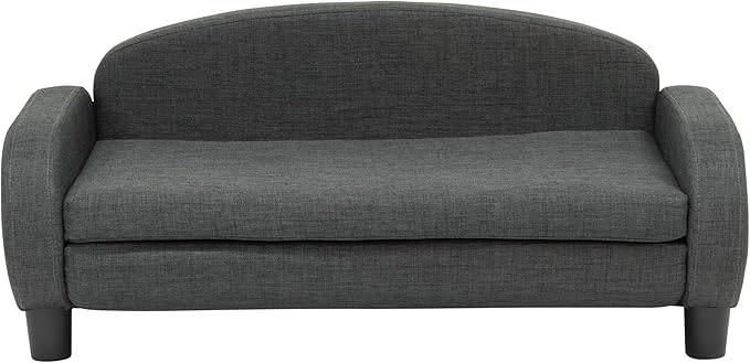 Paws & Purrs Multi-Cat Sofa Elevated Pet Bed for Indoor Cats Raised Cats Couch with Removable Washable Mattress Cover for Kittens, Dogs - 35.5" Wide, Gray