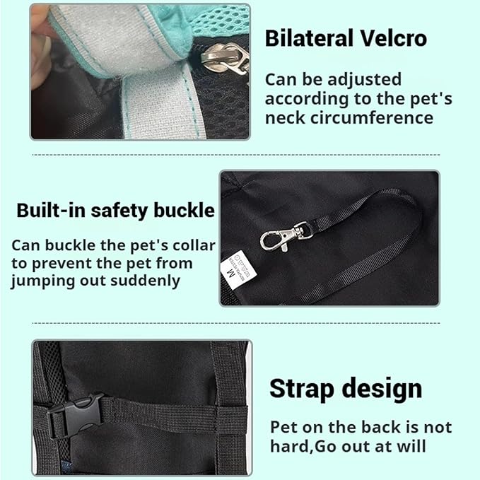 Portable Pet Carrier Backpack, Adjustable Pet Front Cat Dog Carrier Backpack Travel Bag for Small Medium Dogs Cats Puppies, Cat Backpack Carrier for Hiking Cycling (B, S)