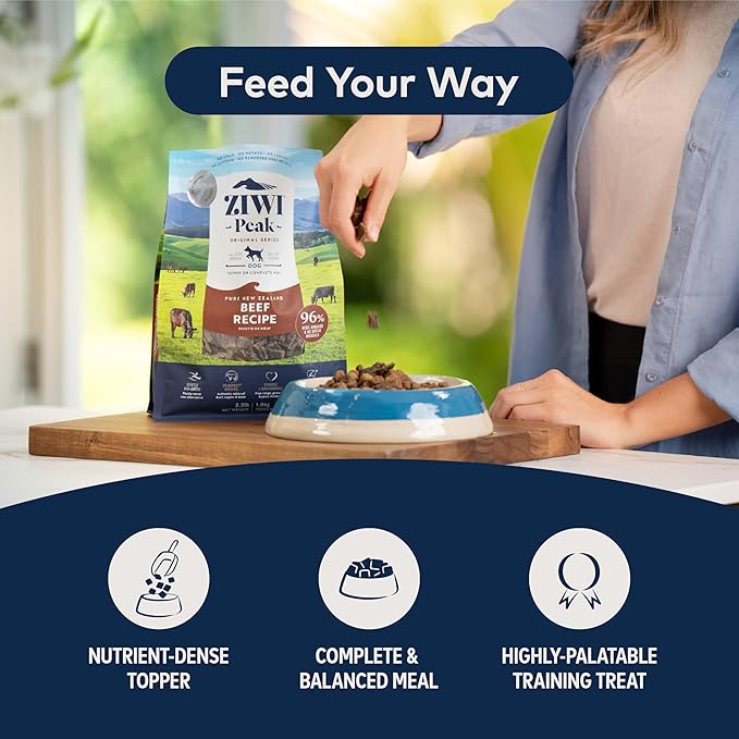 ZIWI Peak Dog Food Bundle - Steam & Dried Chicken With Fruits (28.8oz) + Air-Dried Chicken (16oz)